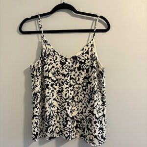 H&M Floral Black and White Women's Top